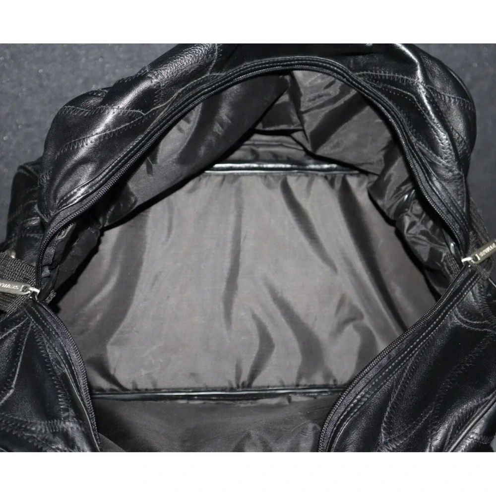 Seville Leather Shoulder Bag Black 18